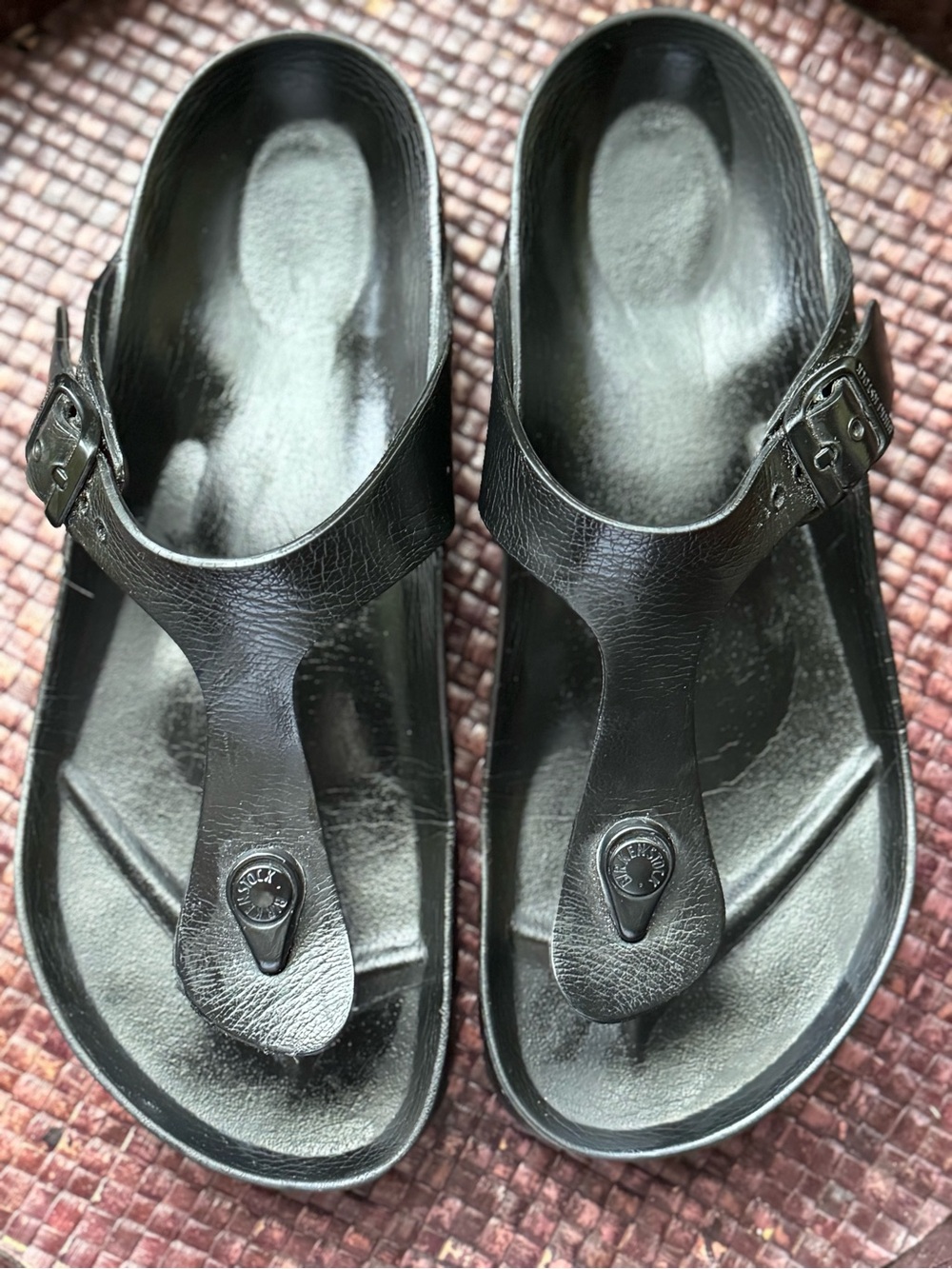 Birkenstock Black Gizeh Rubber Thong Sandals